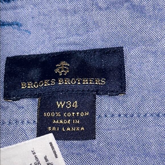 Brooks Brothers Light Blue Checkered Cotton Shorts Size 34 - Picture 2 of 11